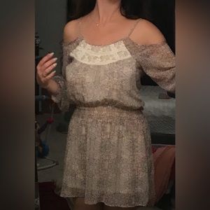 loose cold shoulder dress